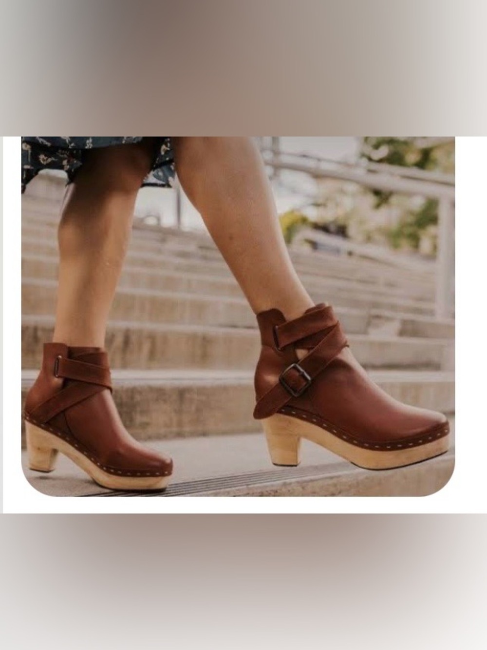 Free People Bungalow Clog Boots size 38 7.5/8